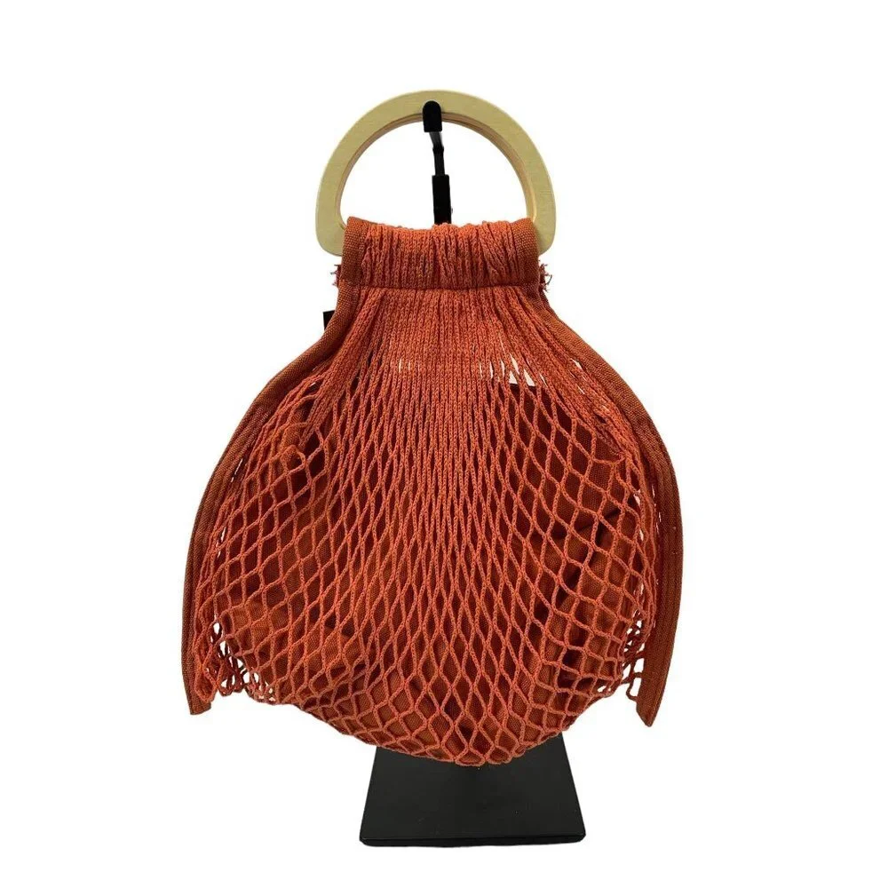 Wild Fable Women's Orange Knitted Handbag - Picture 2 of 6